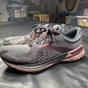 Brooks Adrenaline 21 Women’s 11 M Running Walking Shoes Black Grey Sneakers BP